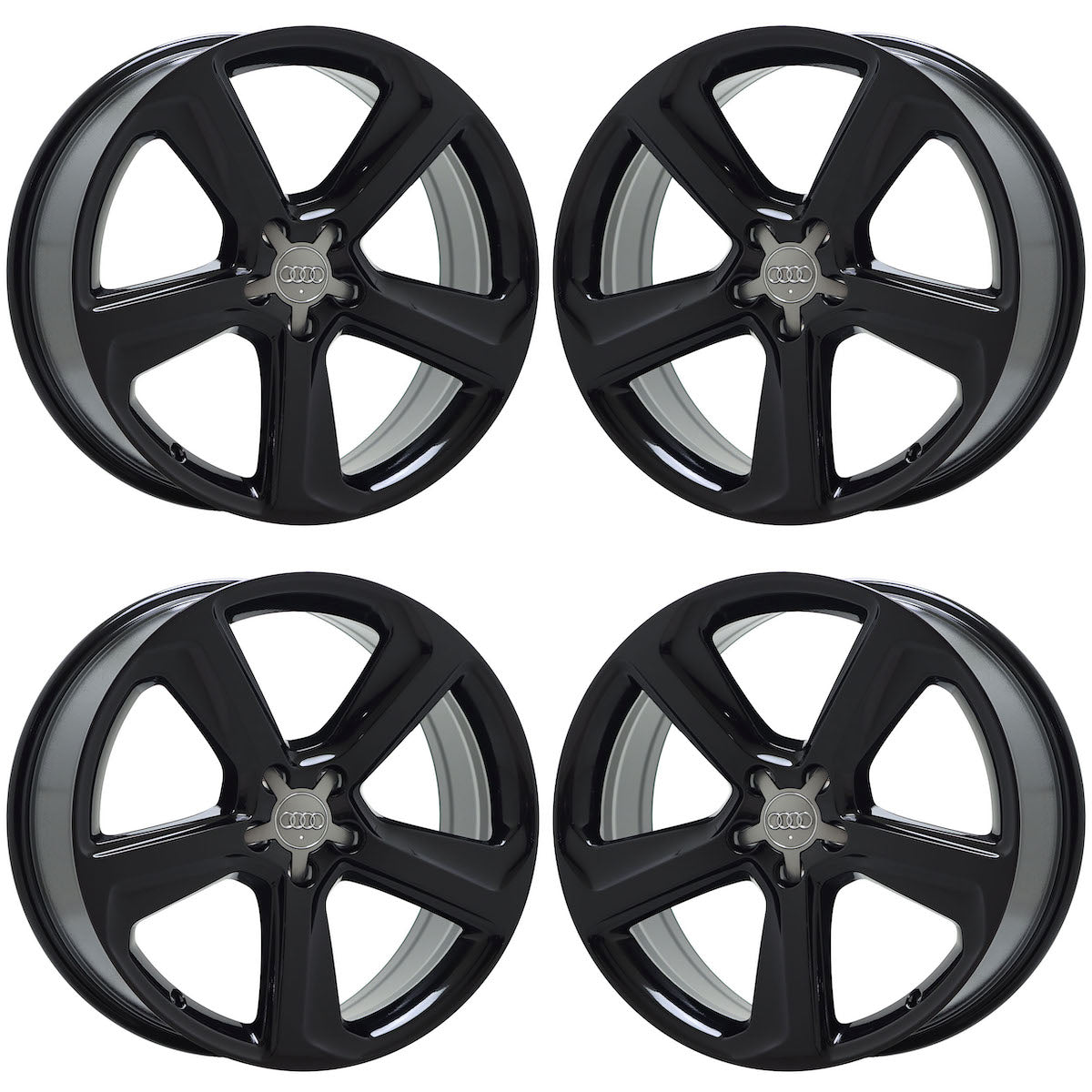 20" Audi Q5 Gloss Black wheels rims Factory OEM set 58929 EXCHANGE